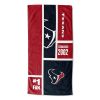 [Personalization Only] OFFICIAL NFL Colorblock Personalized Beach Towel - Texans