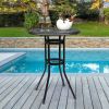 32*32*41" Outdoor Patio Cast Aluminum Round Bar Table