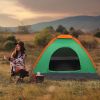 2-Person Waterproof Camping Dome Tent for Outdoor Hiking Survival Orange & Green