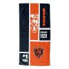 [Personalization Only] OFFICIAL NFL Colorblock Personalized Beach Towel - Bears