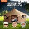 VEVOR Canvas Tent, 4 Seasons 5 m/16.4 ft Bell Tent, Canvas Tent for Camping with Stove Jack, Breathable Yurt Tent for up to 8 People