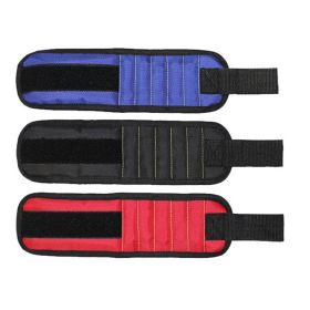 Fifteen-Compartment Powerful Magnetic Wristband (Option: Black-Five rows of 15 magnets)