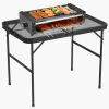 1Pc Folding Camping Table Portable Aluminum Roll-up Picnic BBQ Desk with Carrying Bag Heavy Duty Outdoor Beach Backyard Party Patio