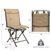 All weather Outdoor Foldable 360 Degree Swivel Chair with Iron Frame