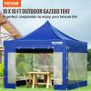 VEVOR Pop Up Canopy Tent, 10 x 10 FT, Outdoor Patio Gazebo Tent with Removable Sidewalls and Wheeled Bag