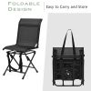 All weather Outdoor Foldable 360 Degree Swivel Chair with Iron Frame